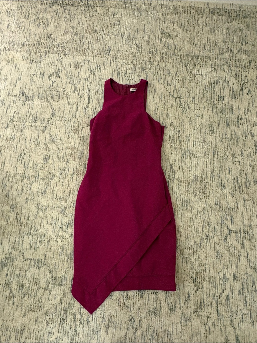Elizabeth and James Magenta Asymmetrical Sheath Dress